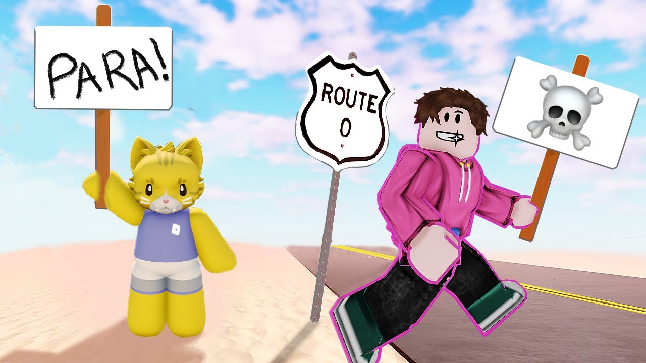 Pidiendo AVENTÓN en la RUTA MÁS PELIGROSA QUIÉN ME LLEVA?💀-ROBLOX Haz una caminata