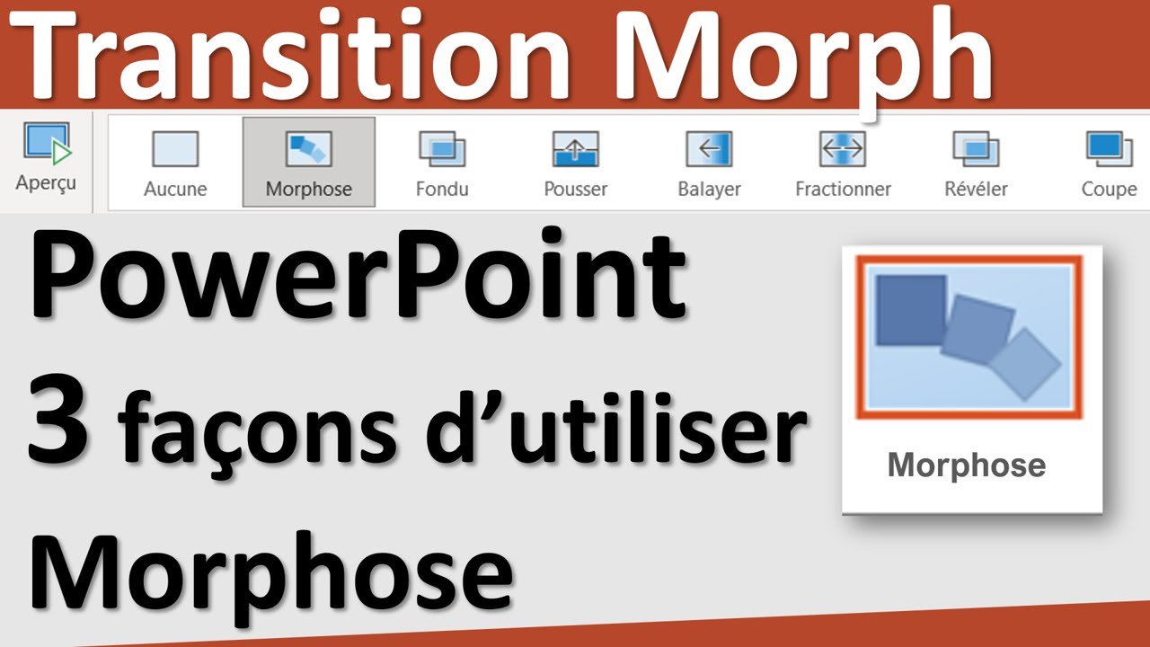 Transition Morph PowerPoint avec 3 astuces pour créer des effets sur une présentation PowerPoint