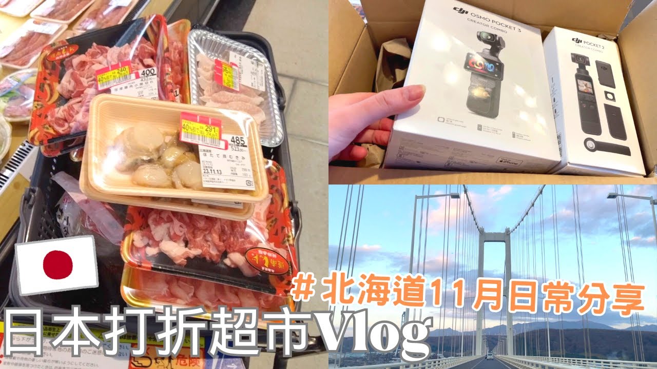 日本生活⎮11月vlog⎮購買打折食材、巧遇狸貓、第一次吃藏壽司、好夫妻日剪頭髮、黑五折扣買了新相機 dji pocket 3⎮Eve 伊芙,留日生活中