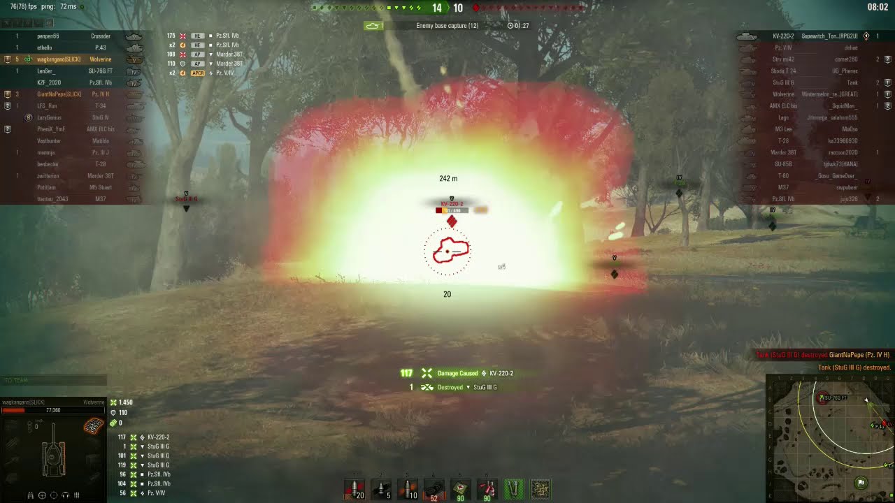 M10 Wolverine - 1.5K Damage 5 Kills