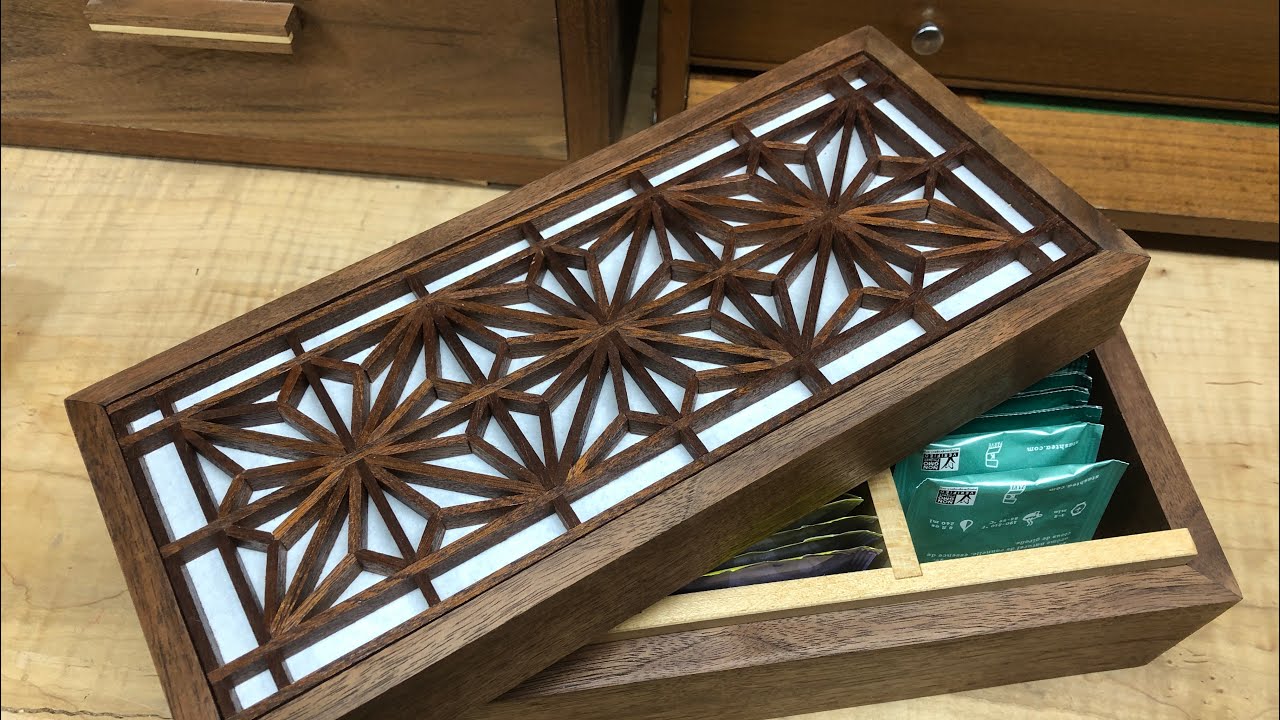 My first attempt at Kumiko: Tea box