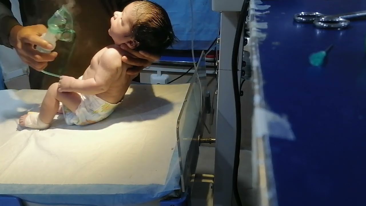 Baby with Severe Chest Congestion Treated with Nebulization | NICU Care