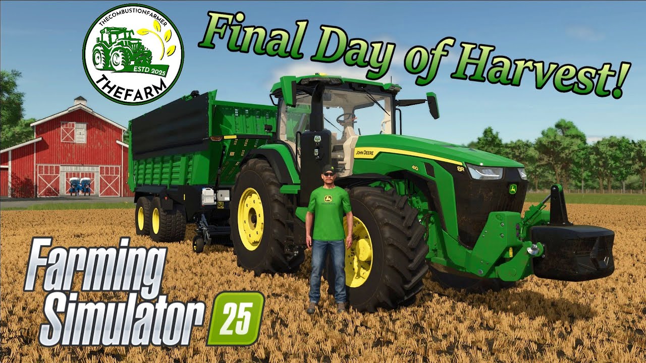 Final Day of Wheat & Straw Harvest on The Farm! | Farming Simulator 25 | TheCombustionFarmer