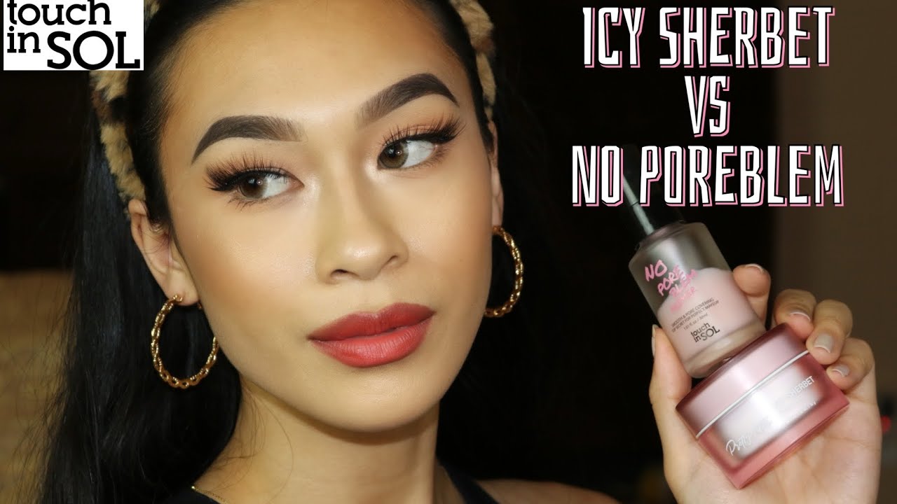 TOUCH IN SOL ICY SHERBET vs NO POREBLEM PRIMER | BATTLE OF THE PRIMER