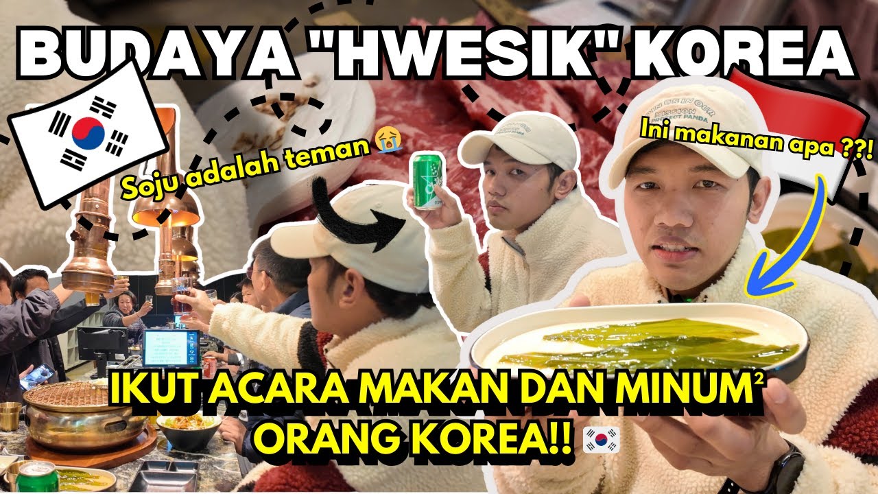 BUDAYA (HWESIK) DI KOREA??🇰🇷 ACARA MAKAN DAN MINUM2 BARENG REKAN KERJA!! #sananaguma