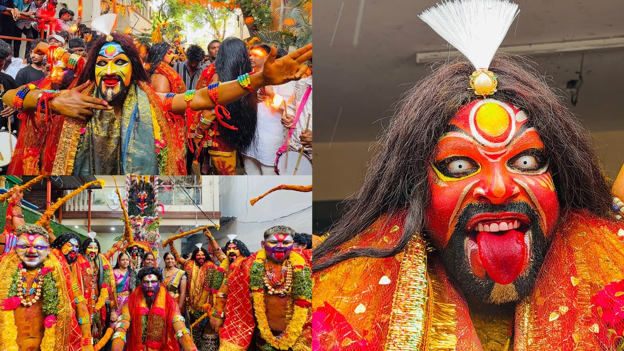 Golconda Bonalu 2026 | Rohith Bangaru & Vasu Potharaju Entry At Bonalu 2026 | Potharaju Dance 2026