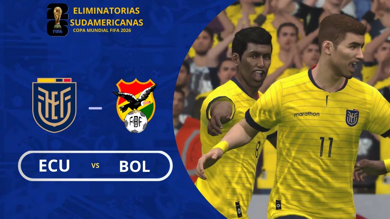 ¡FINAL DRAMÁTICO! 😱 Ecuador vs Bolivia: PARTIDAZO en las Eliminatorias Sudamericanas 2026 - PES 2017