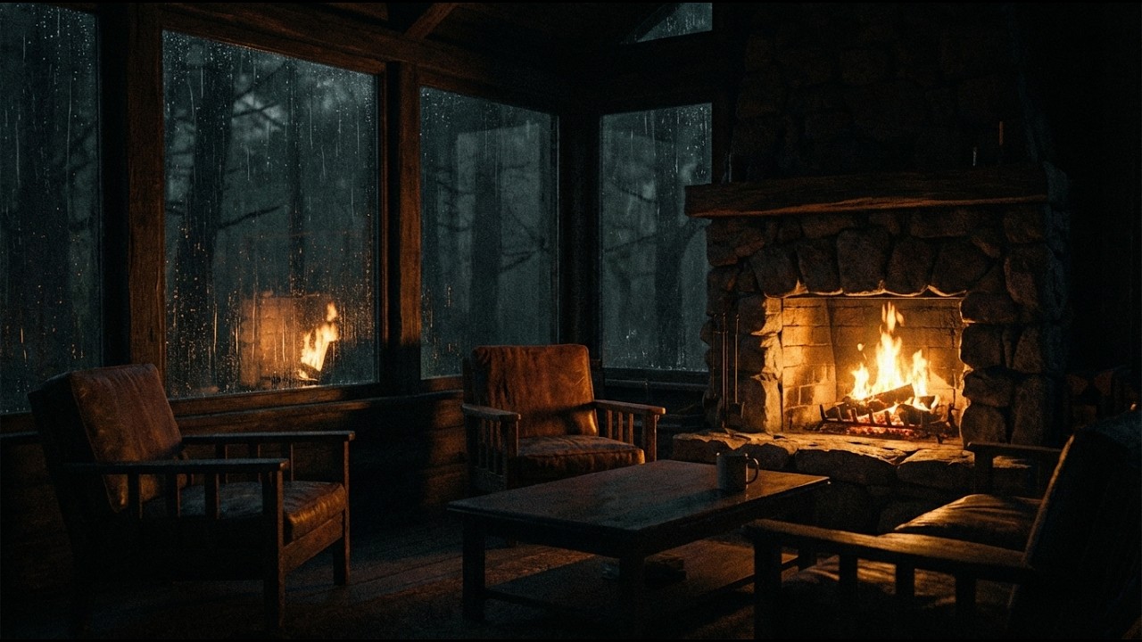 Relaxing Forest Rain Ambience with Piano Music for Deep Relaxation and Calmness