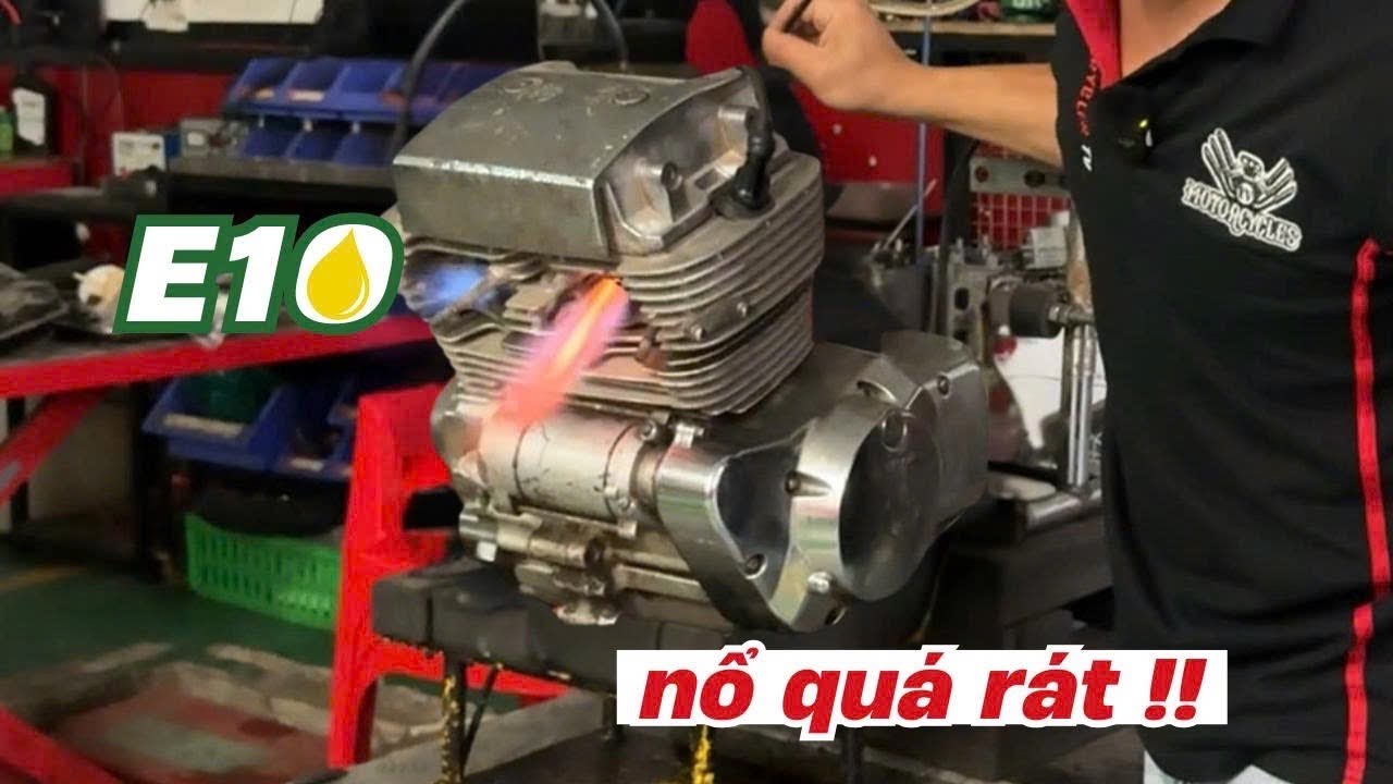 Video 1020: Xăng E10 Bốc Dễ Bắt Lửa Cháy Xe, Thử Nghiệm Trên Động Cơ 2 Xylanh | Motorcycles TV
