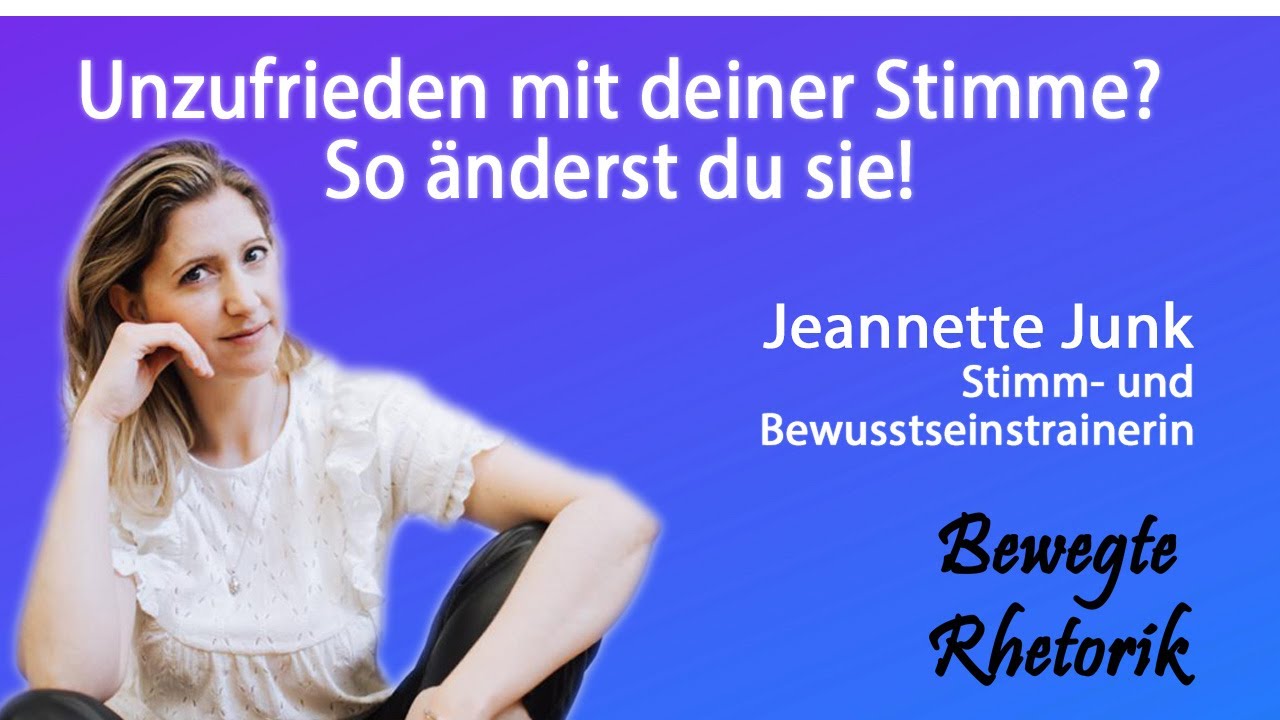 Authentisch sprechen - So beeinflusst du deine Stimme! // Stimmtrainerin Jeannette Junk im Interview