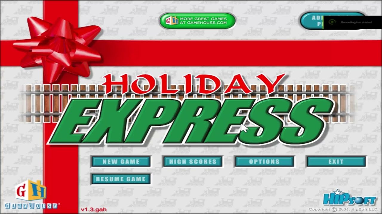 HOLIDAY EXPRESS MODE : SNOWY LAST LEVEL 10 -12 GAME OVER (GAME HOUSE)
