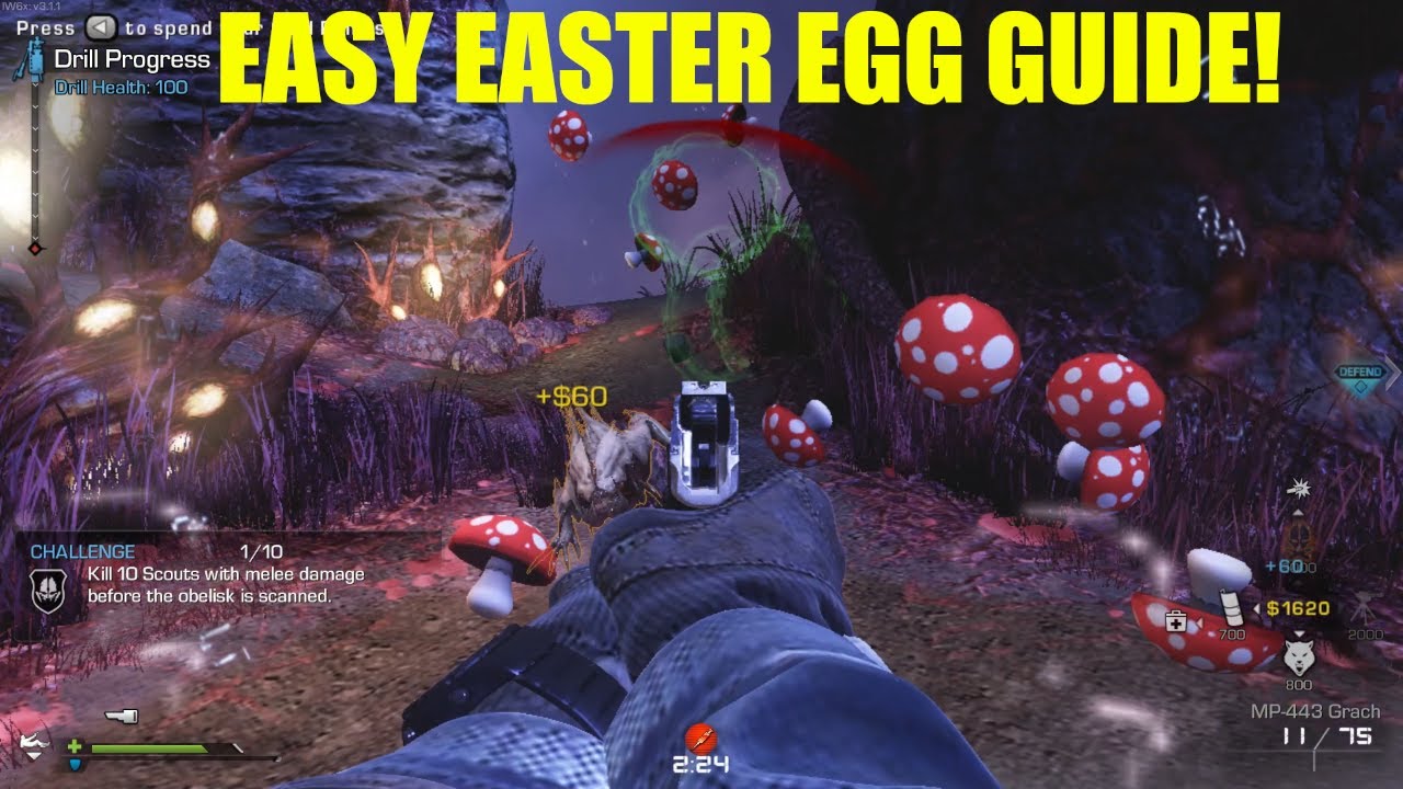 Руководство по поиску пасхальных яиц в виде грибов в Call of Duty Ghost Extinction.