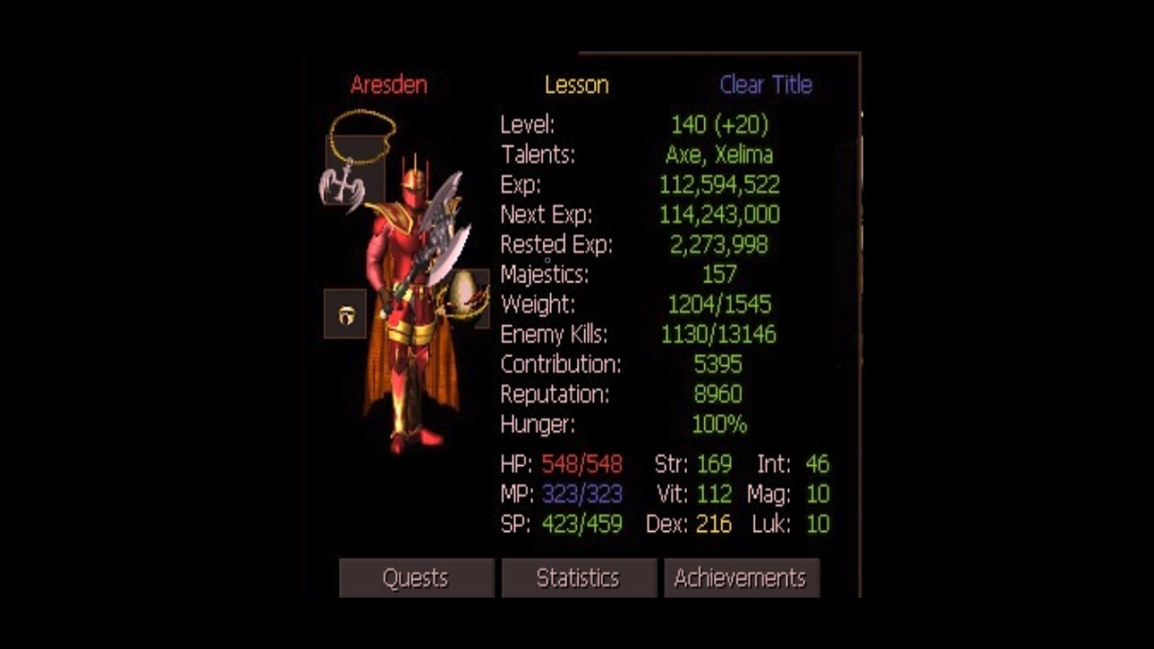 Helbreath Olympia   -   XELIMA AXE  . Lesson