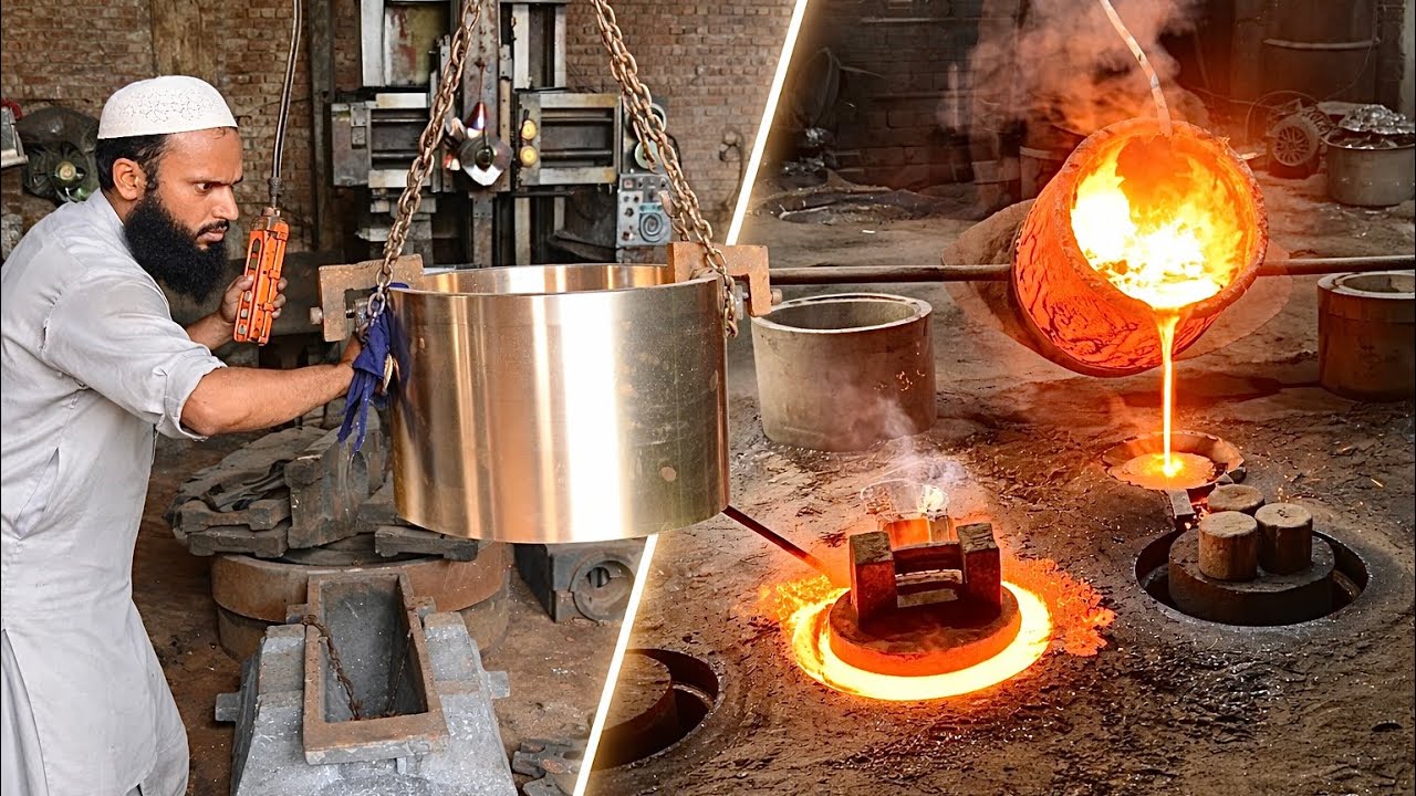 Most amazing process of making shaf bush roll machine brass in industry