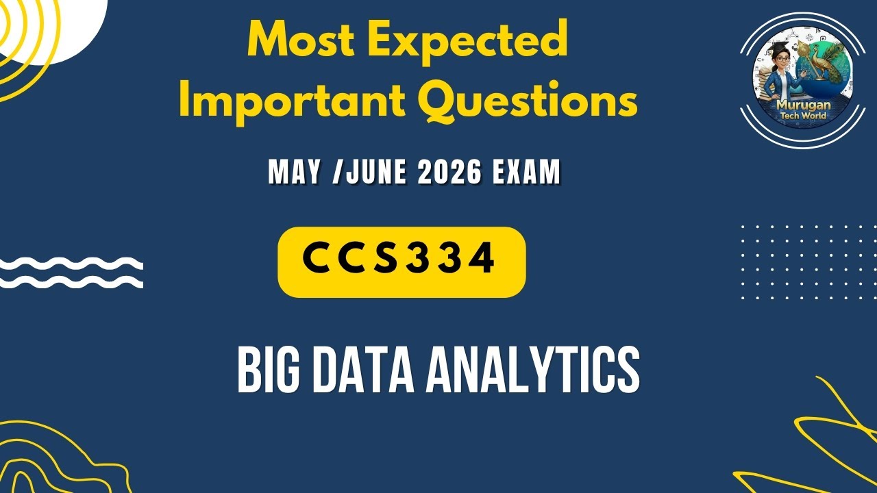 CCS334 Big Data Analytics important questions in tamil||BDA||Anna University regulation- 2021.