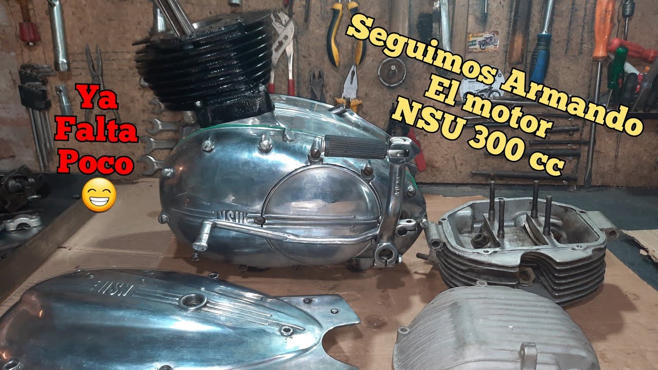 Haciendo mecánica sin saber🤣🤣Armando el motor NSU 300 cc Supermax, seguimos con los fierros viejos🙂🙂