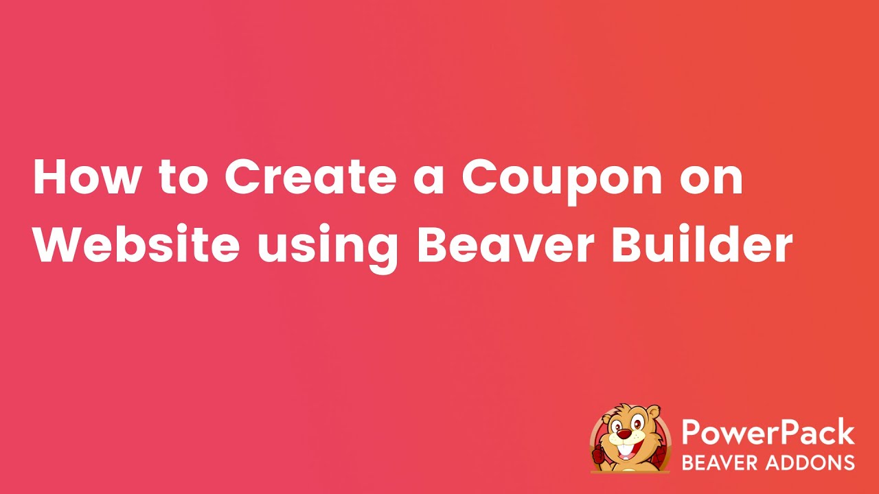 Coupon module for Beaver Builder | PowerPack addon for Beaver Builder