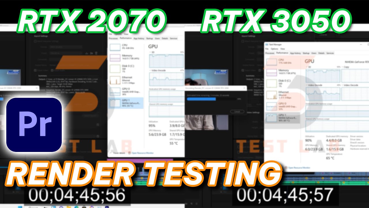 RTX 2070 vs RTX 3050 | Premiere Pro render testing