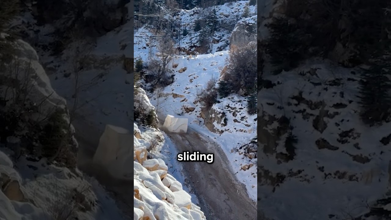 How Marble Is Moved Down Mountains