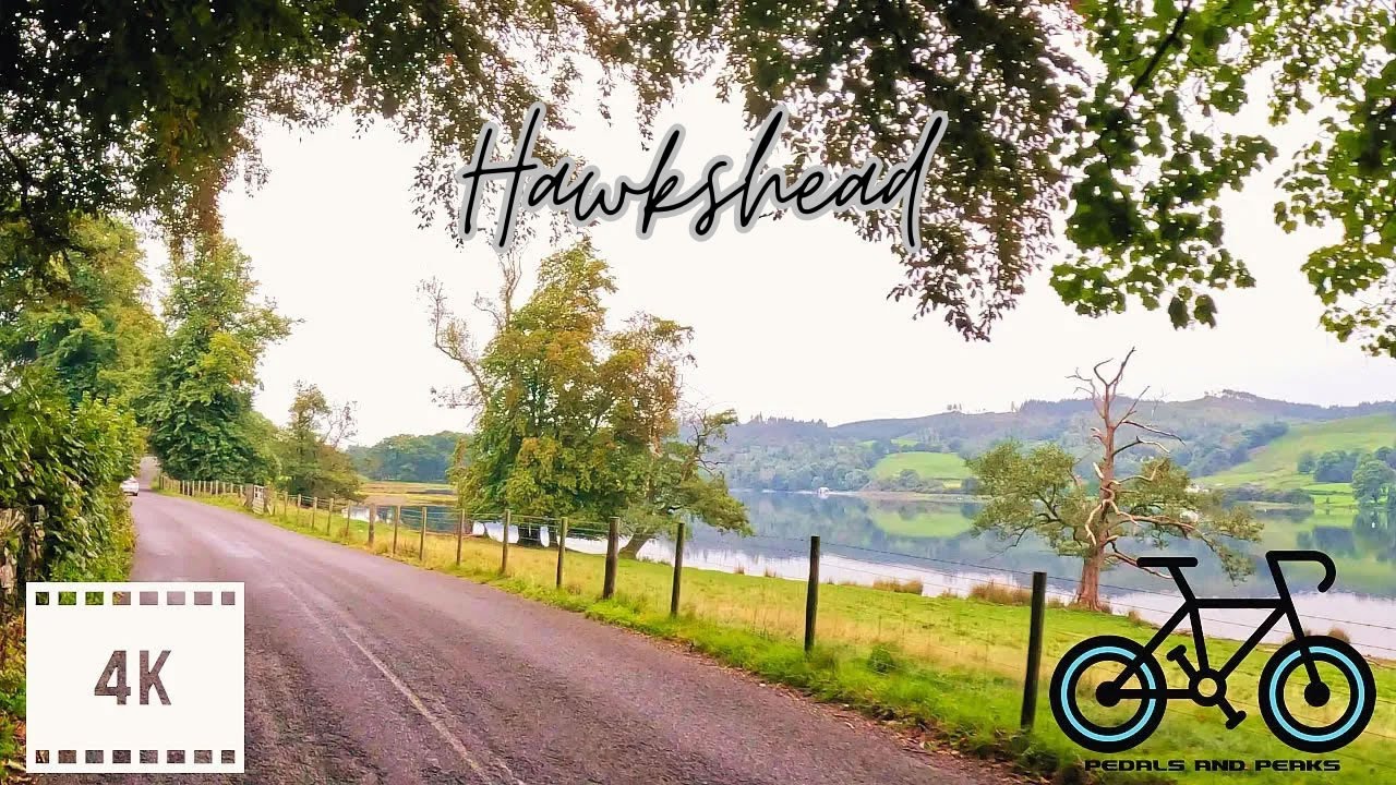 50 Minute Indoor Cycling Video Workout Scenic Lake District Hawkshead UK Garmin 4K