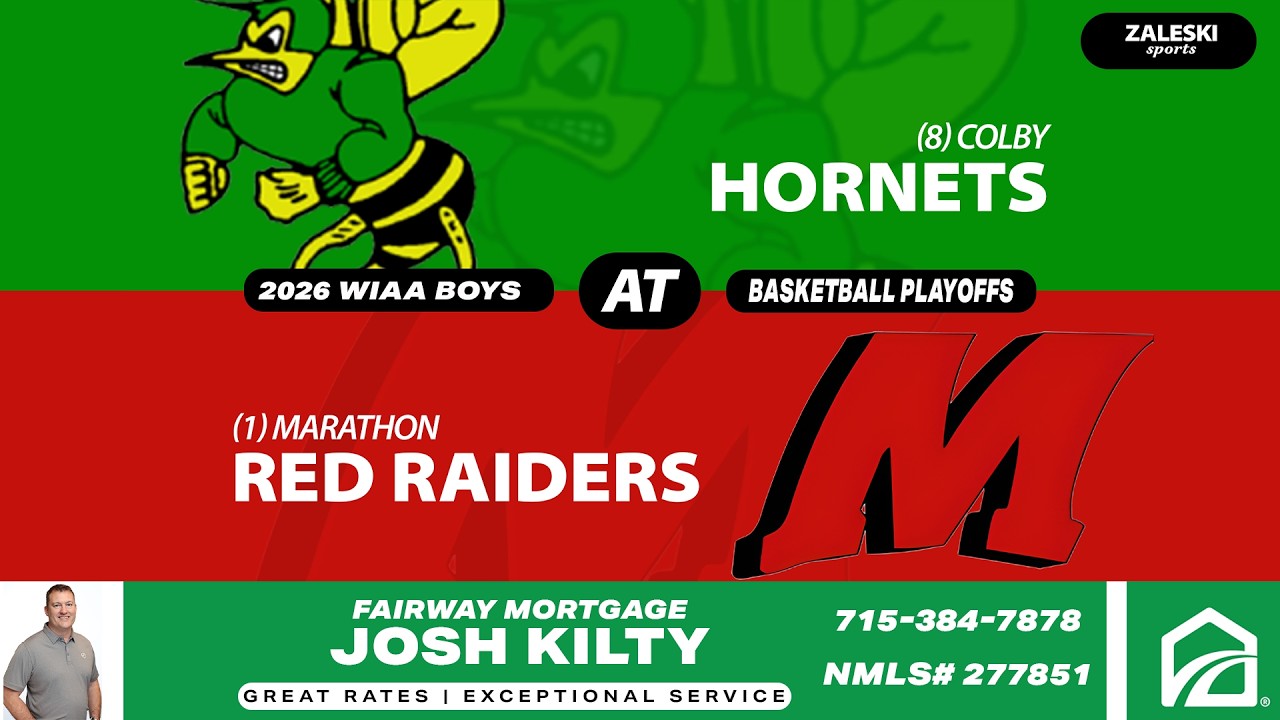 (8) Colby at (1) Marathon | 2026 WIAA Boys Basketball Playoffs