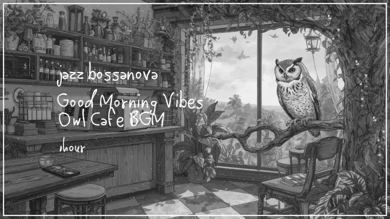 Good Morning Vibes | フクロウカフェBGM | Study, Relax, Focus Jazz 【1h】