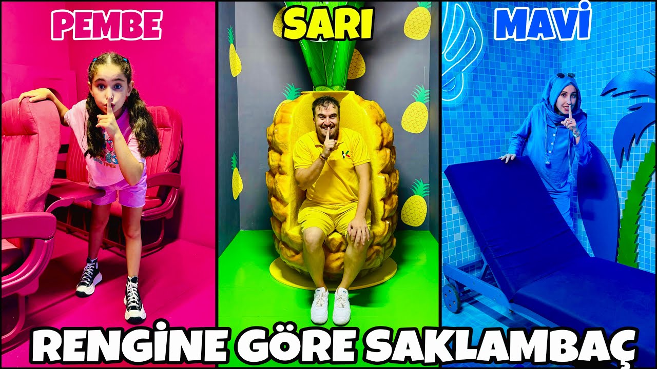 TEK RENK SAKLAMBAÇ CHALLENGE !! ELİF SİNEM RENGİNE GÖRE SAKLAN !!