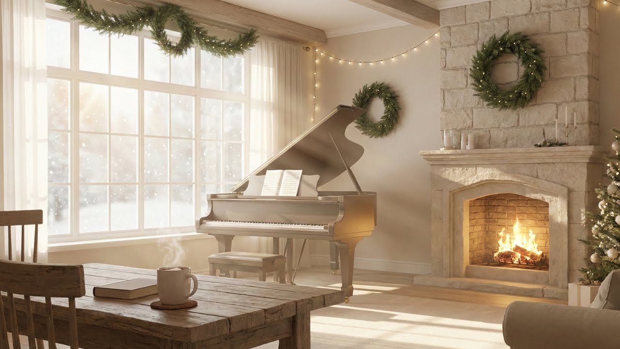 【夜BGM】あたたかな冬の部屋とやさしい灯り│Warm Winter Room BGM