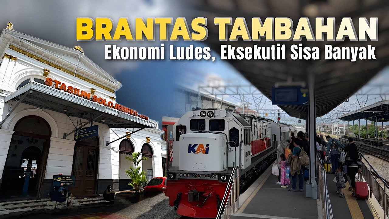 PERDANA NAIK DARI STASIUN SOLO JEBRES 🥳 Cobain Kereta Brantas Tambahan Eksekutif ke Jakarta