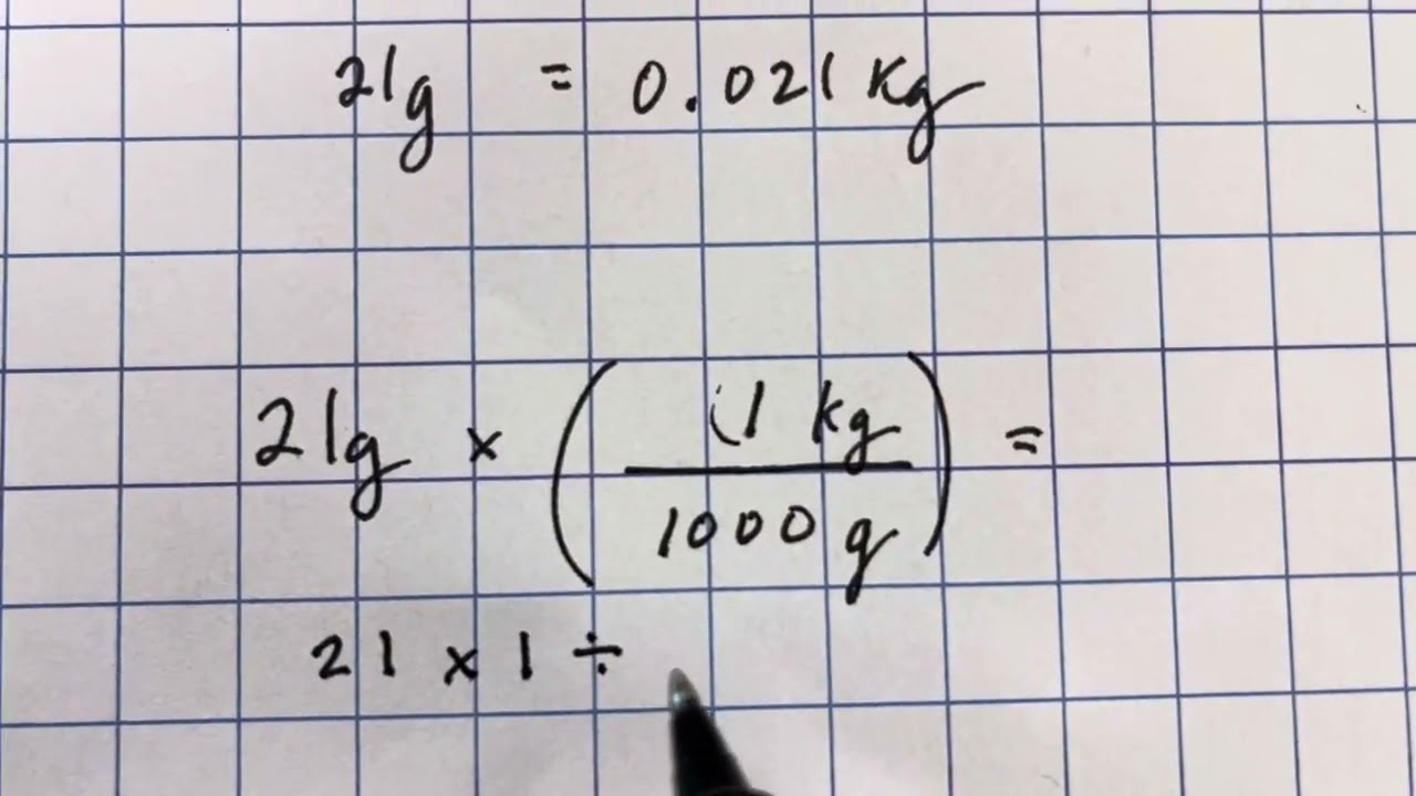 How to convert grams to kilograms