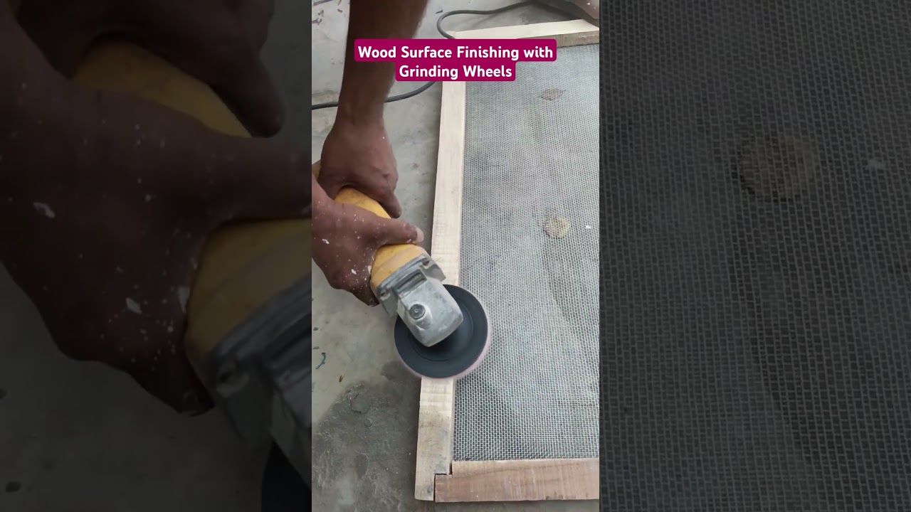 Wood Surface Finishing with Grinding wheels #woodfinishing