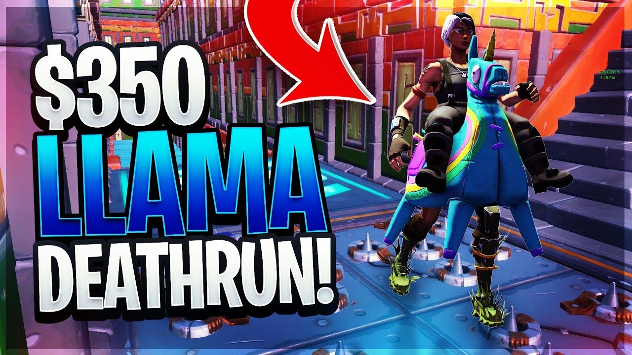I Played The 350$ Llama Fortnite Deathrun - Made by FoxyMW,Bittah,Stuart0000 (Fortnite Creative Map)