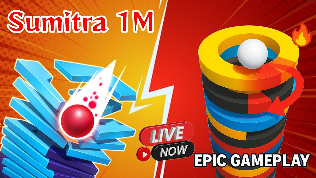 🔴 Stack Ball Live Gameplay | Hindi Voice | Day 8 | 1 Hour Live #shorts #shortlivestream #games