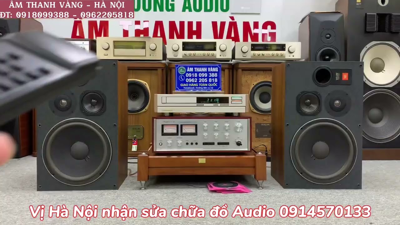 GHÉP VÀ TÉT LUÔN LOA JBL 4412A VỚI ÂMPLY ACUPHASE E-202 VÀ ĐẦU CD MARANTZ 95