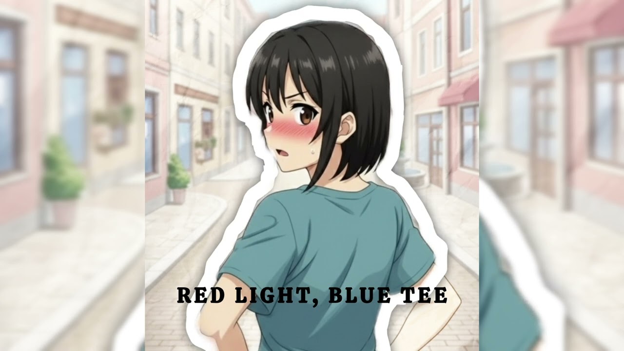 Red light, blue tee