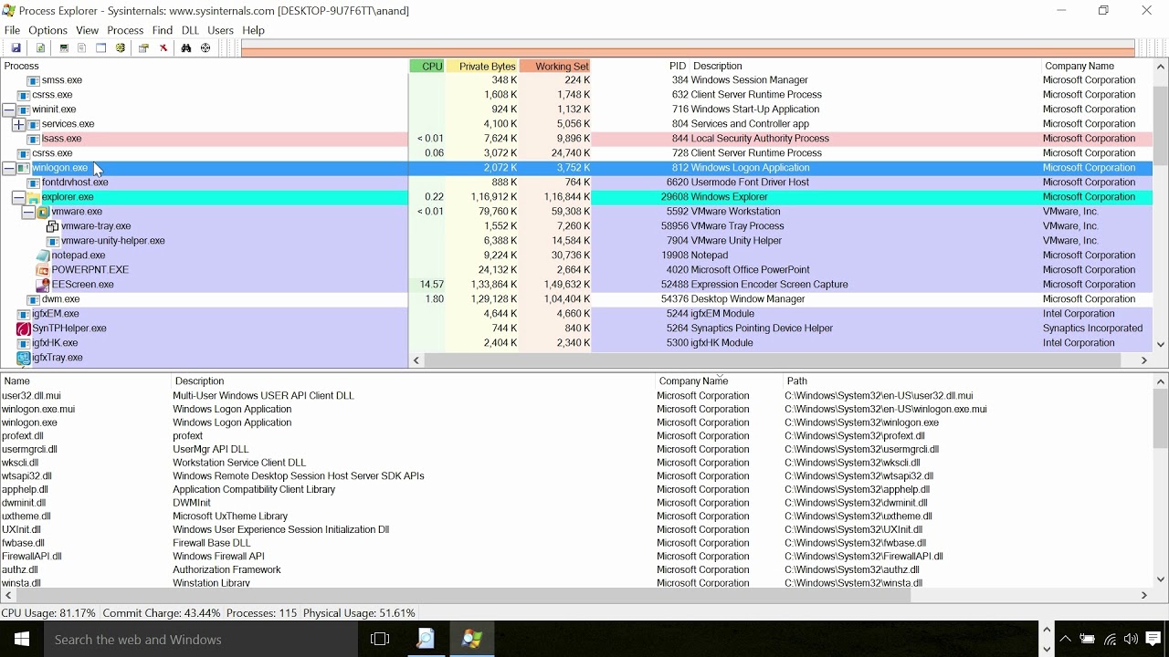 Windows Internals - Processes Part 18 of 20 - Important system processes in windows.