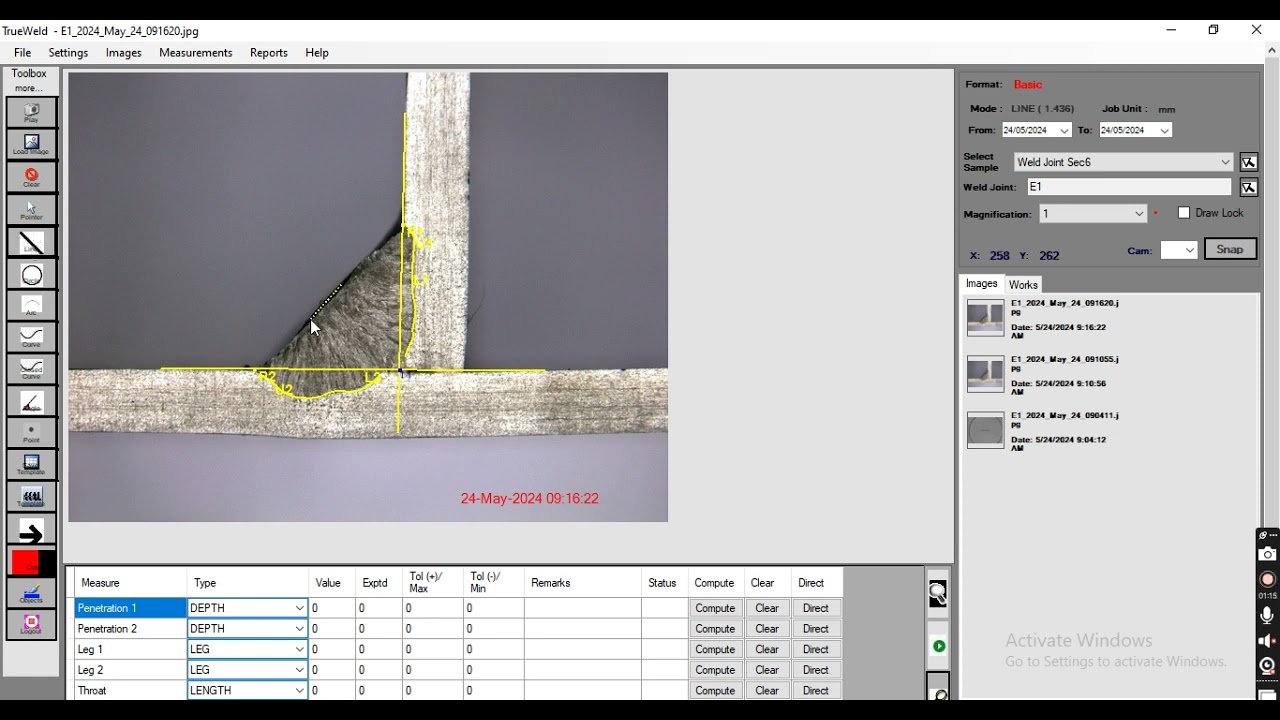Weld Penetration Measurement