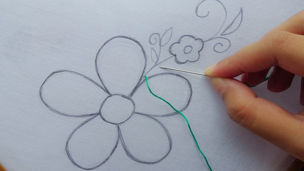 hand embroidery modern flower stitch,flower embroidery for dress