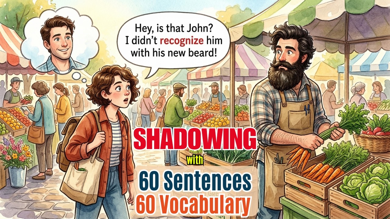 English Shadowing Practice | DO SHADOWING WITH 60 SENTENCES with the 3000 most common English words
