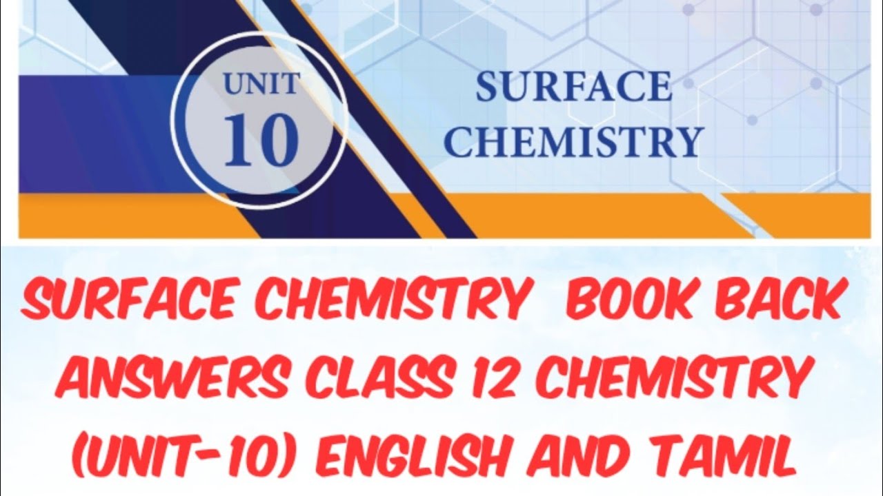 Surface Chemistry Book Back Answers Class12 Chemistry Chapter-10