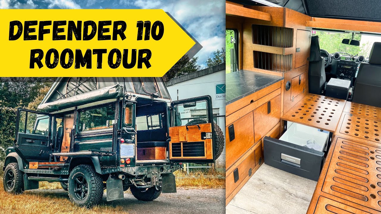 CAMPER ROOMTOUR Land Rover Defender 110 - Mini-Camper mit Hubdach