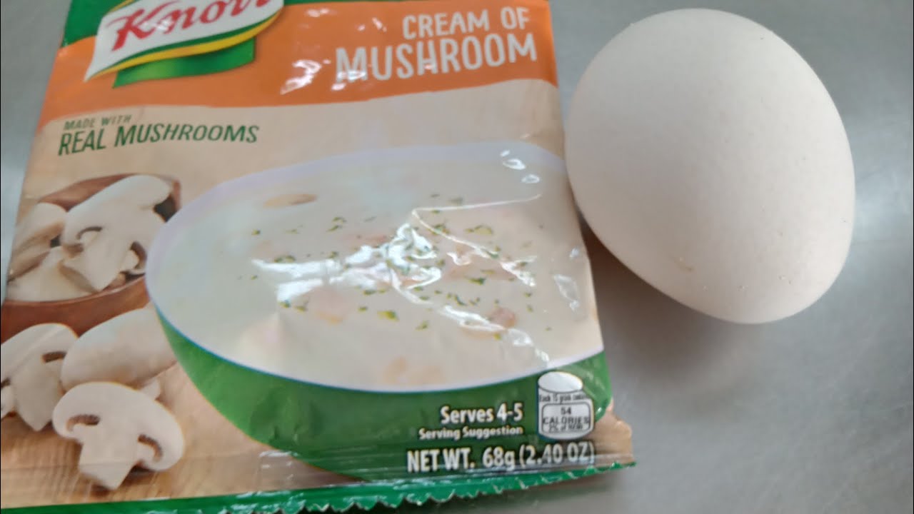 How to Prepare CREAMY  MUSHROOM SOUP With EGG  using Knorr  Cream of Mushroom | Easy to Cook Soup