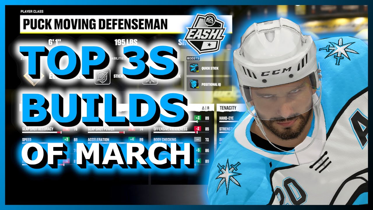 TOP 3v3 BUILDS FOR MARCH | NHL 22 EASHL