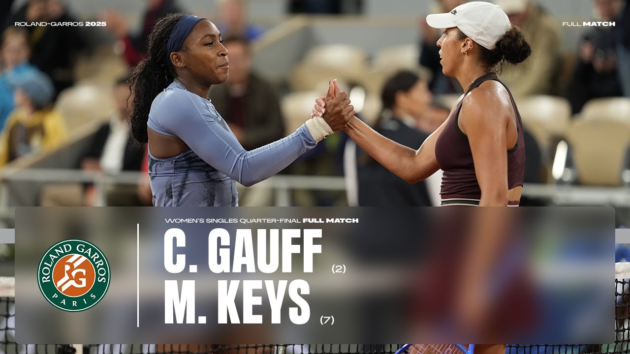 Full match Gauff vs Keys quarter-final | Roland-Garros 2025