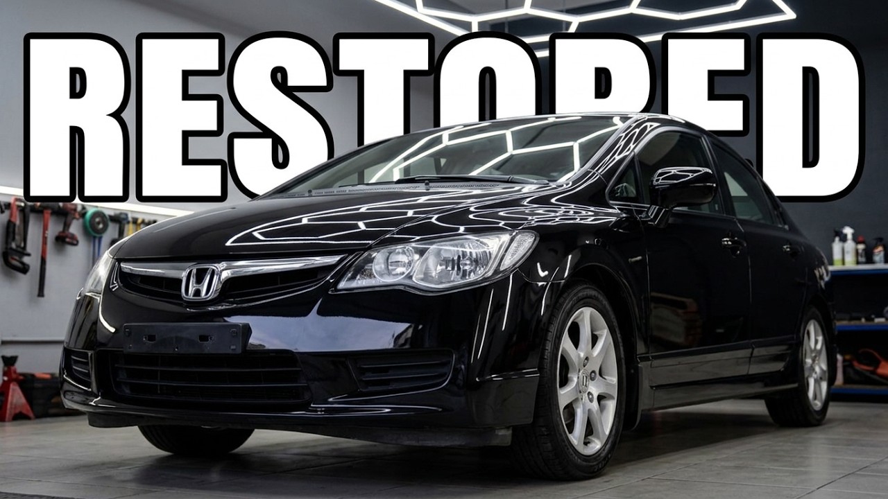 2006 Honda Civic -  Faded Clear Coat Restoration - Auto Detailing ASMR - Car Restoration