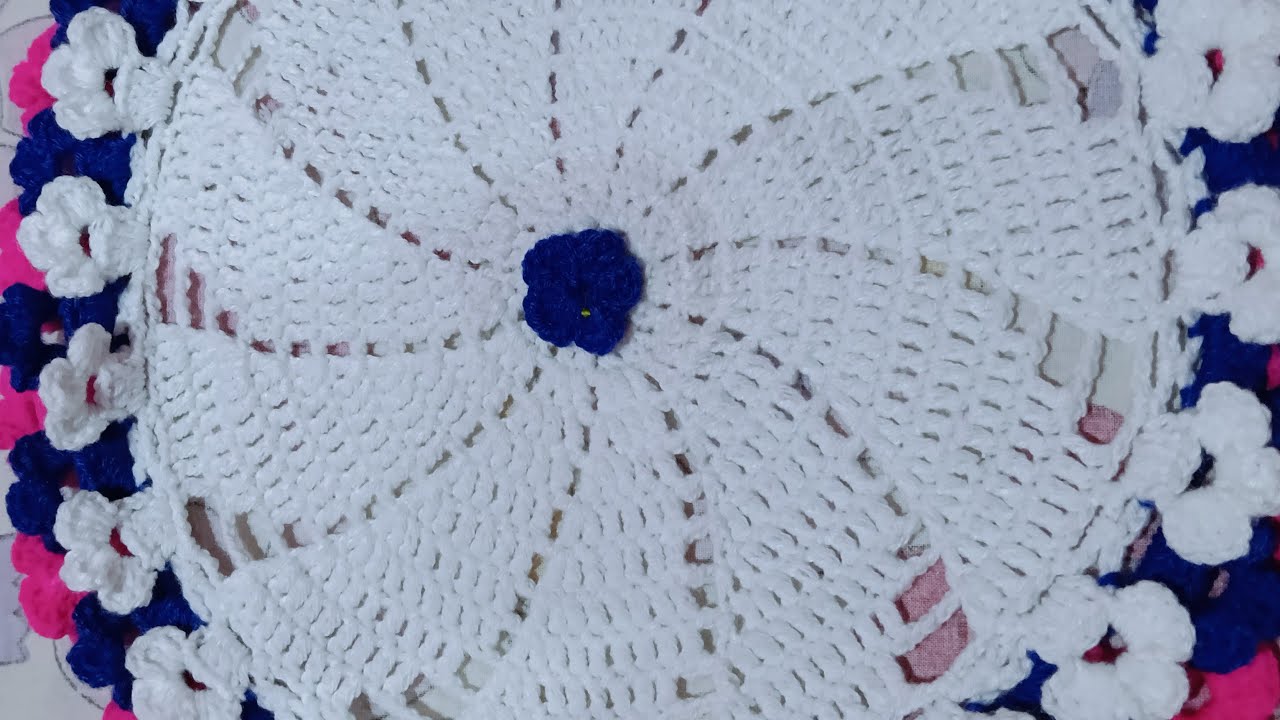 Thalposh Design Tutorial #Crochet #Thalposh Design #Crochet Dolly Rumal Design #Crochet Table Mate
