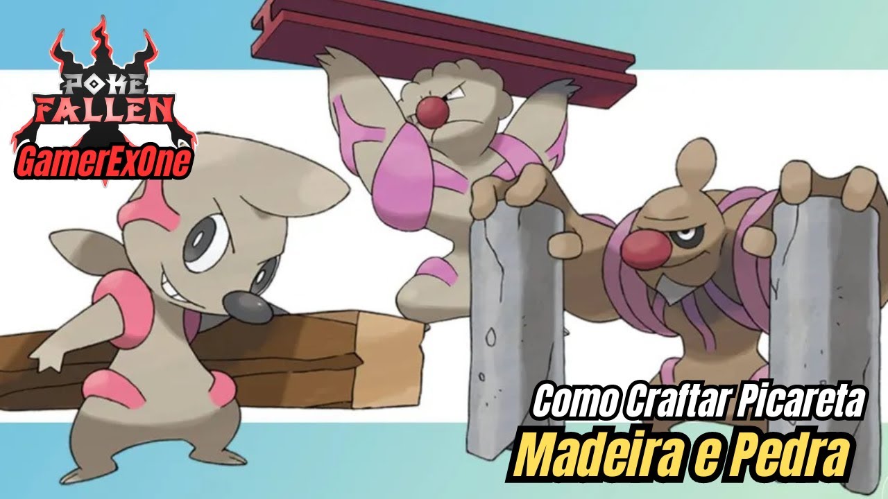 Como Craftar Picareta de Madeira e Pedra | PokeFallen