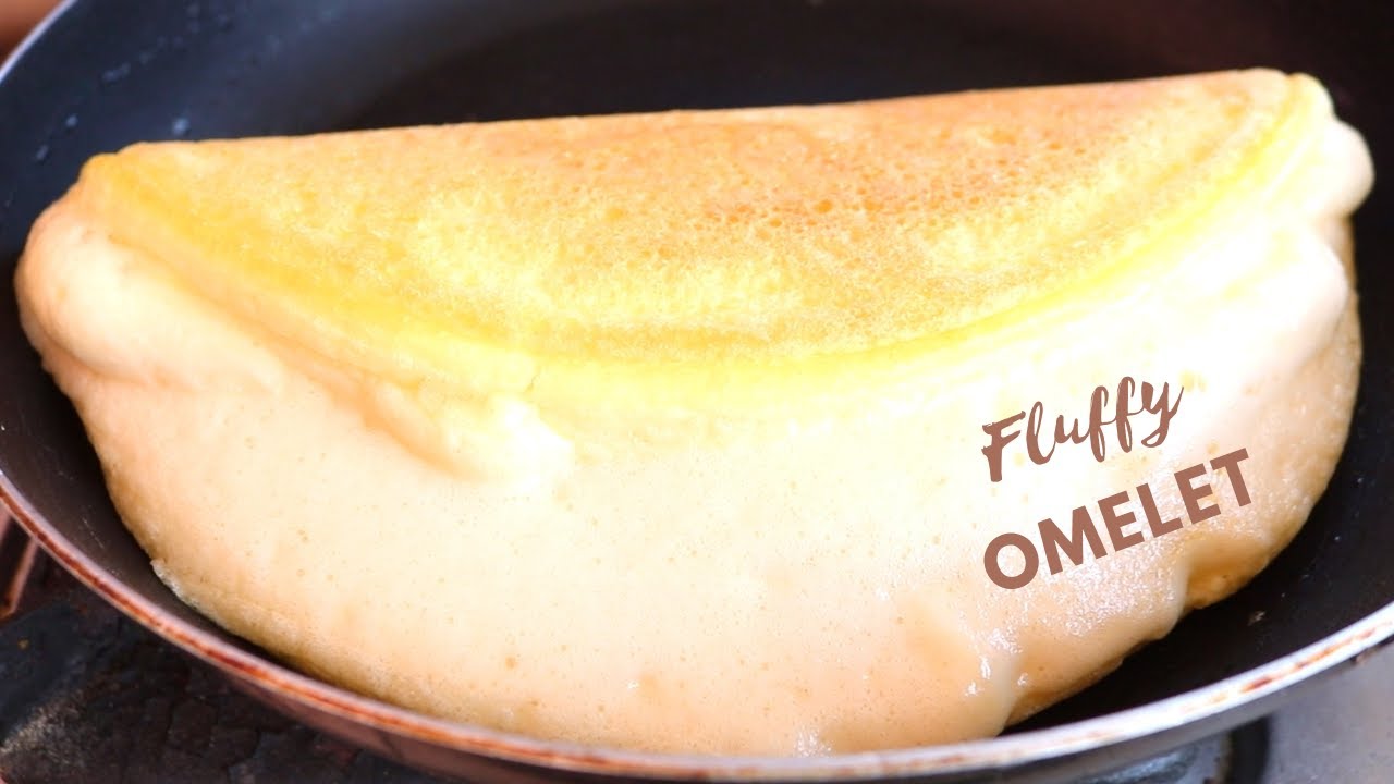 Super Fluffy omelet !! Soft and fluffy souffl&eacute; omelette made with two eggs