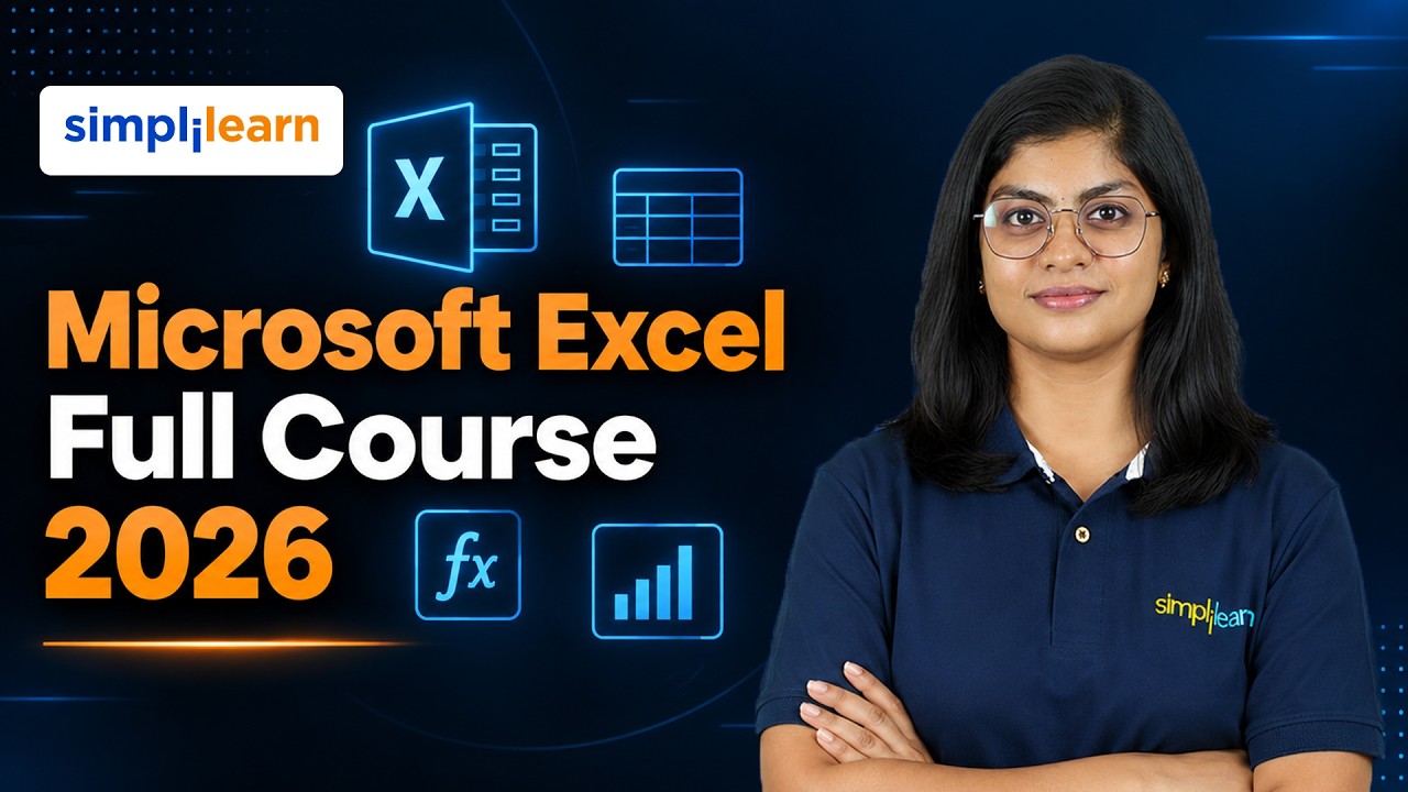 Microsoft Excel Full Course 2026 | Microsoft Excel For Beginners | Simplilearn