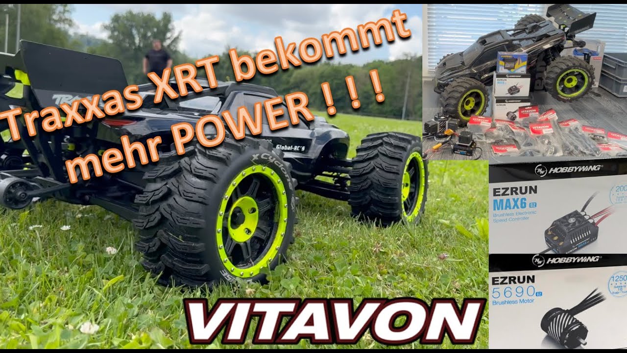 Traxxas XRT bekommt mehr Power. Hobbywing Max6 G2 5690SD 1250kv black Edition Vitavon Upgrades